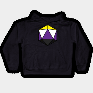 Nonbinary D20 Pride Kids Hoodie